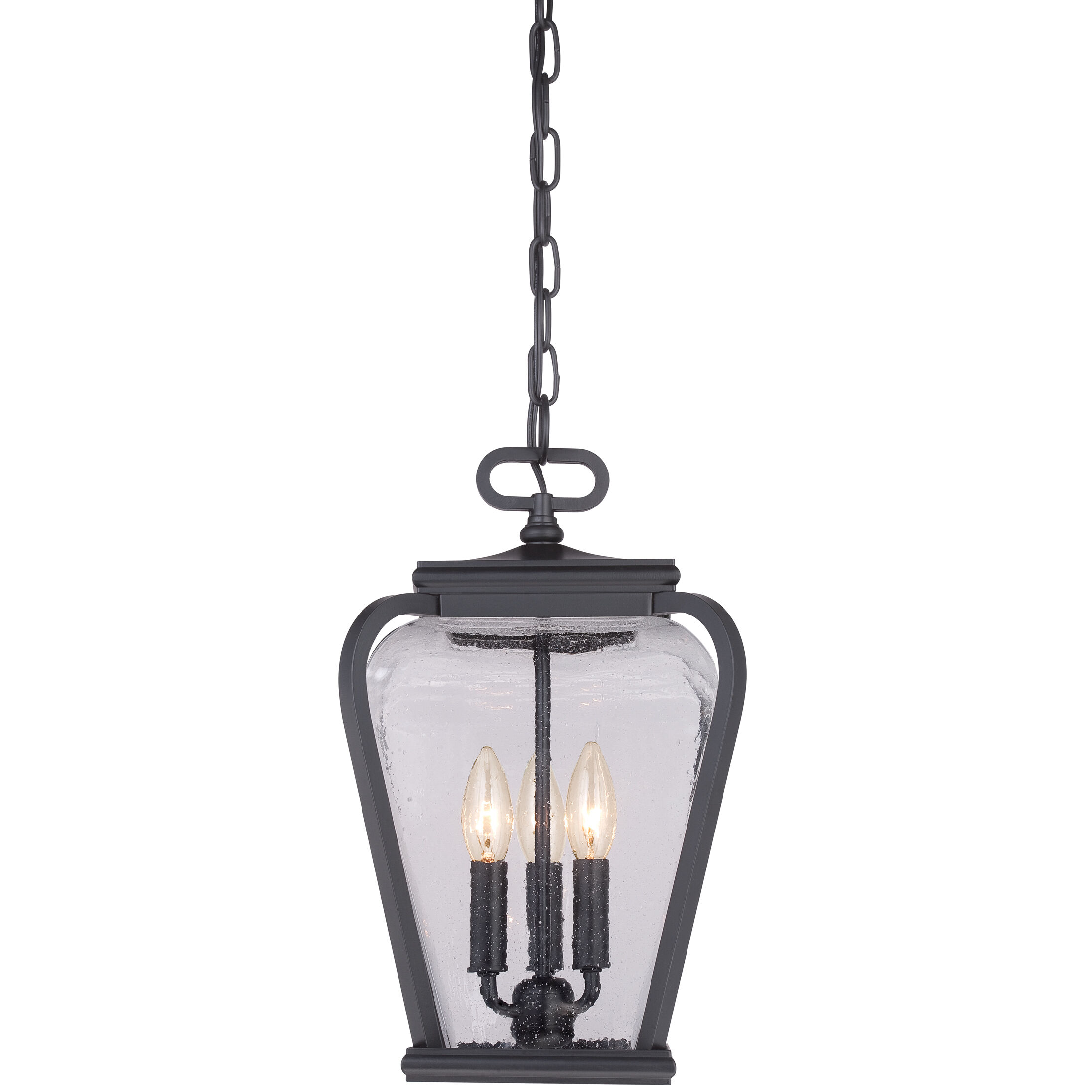 Province 3 Light 10 inch Mystic Black Outdoor Hanging Lantern