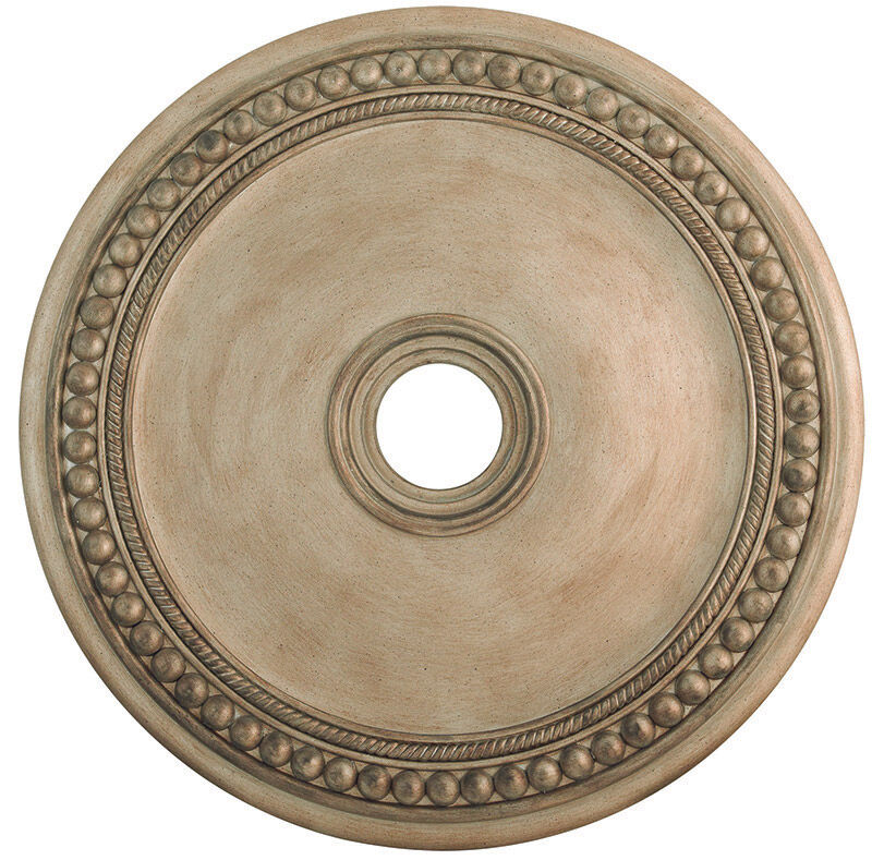 Wingate Hand Painted Antique Silver Leaf Ceiling Medallion