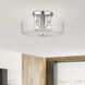 Whitworth 3 Light 14.5 inch Brushed Nickel Semi-Flush Ceiling Light