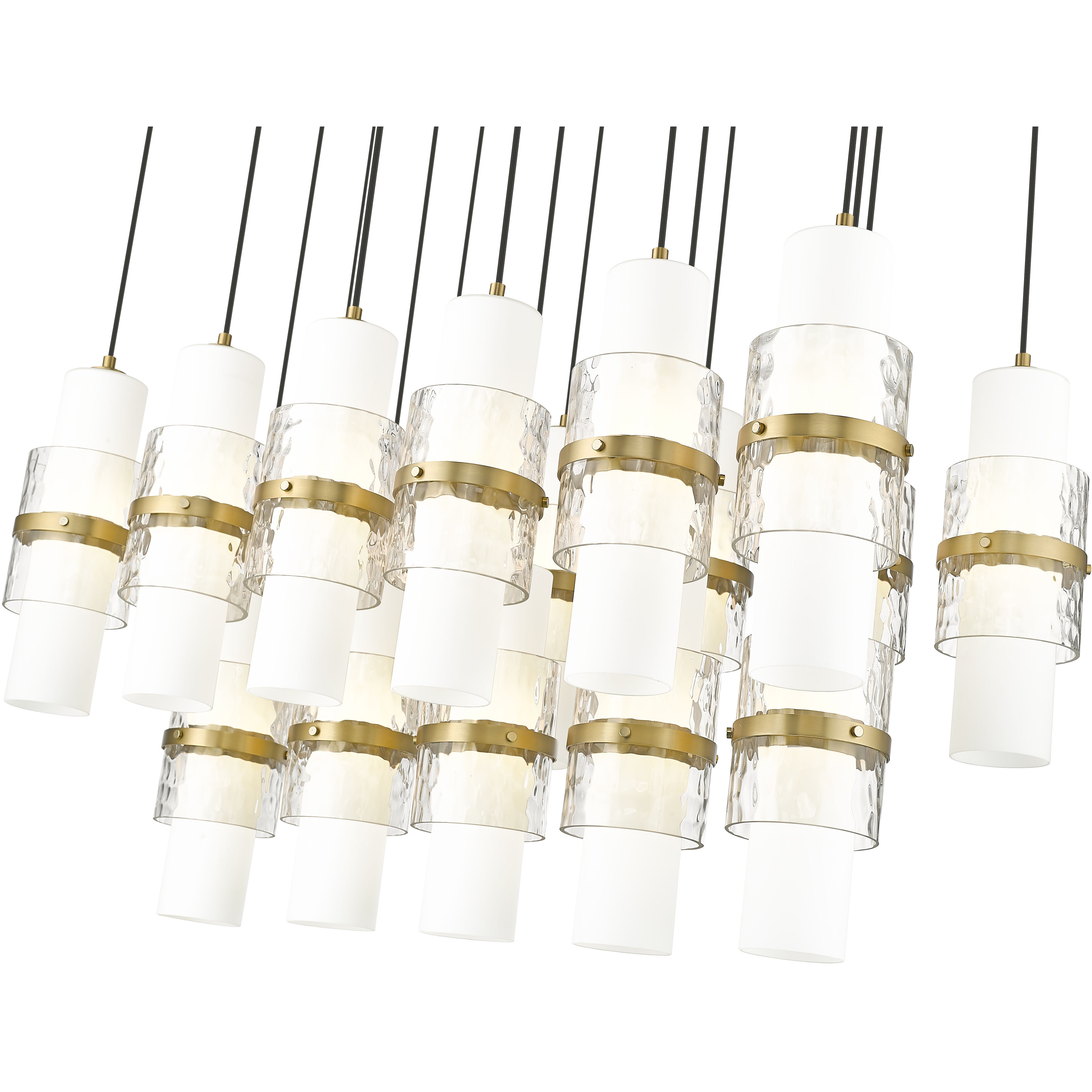 Cayden 17 Light 42 inch Modern Gold Linear Chandelier Ceiling Light