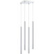 Forest LED 9.5 inch Chrome Chandelier Ceiling Light in 4, 15, Chrome Steel