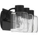 Rori 3 Light 20.25 inch Flat Black Vanity Light Wall Light