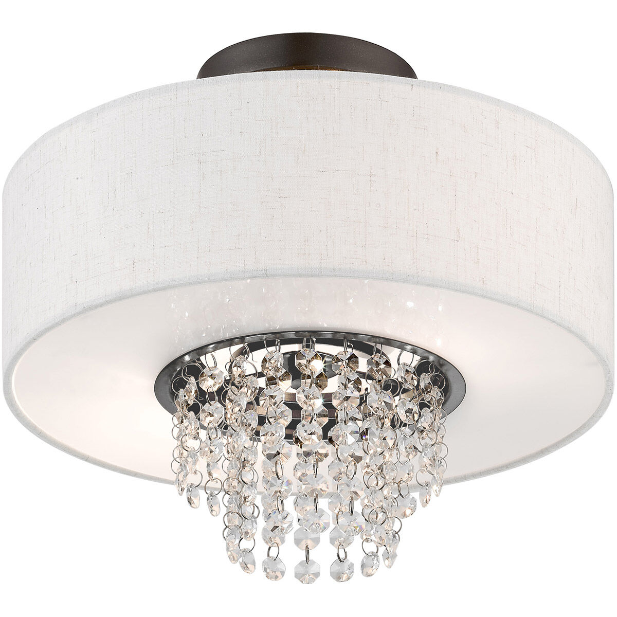 Carlisle 2 Light 13 inch English Bronze Semi-Flush Mount Ceiling Light