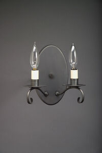 Hunter 2 Light 8 inch Dark Brass Wall Sconce Wall Light
