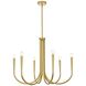 Layne 6 Light 30 inch Brass Chandelier Ceiling Light
