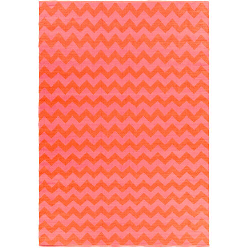 Picnic 132 X 96 inch Bright Orange, Bright Pink Rug