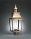 Sharon 1 Light 28 inch Dark Antique Brass Post Lamp in Clear Glass, One 75W Medium with Chimney