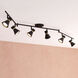 Alto 6 Light 120 Matte Black and Satin Brass Directional Light Ceiling Light