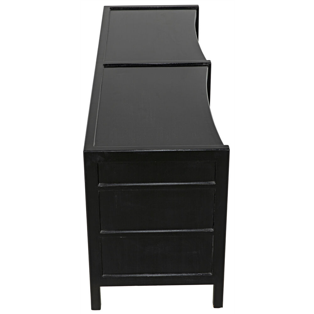 Hampton Hand Rubbed Black Dresser, 6 Drawer