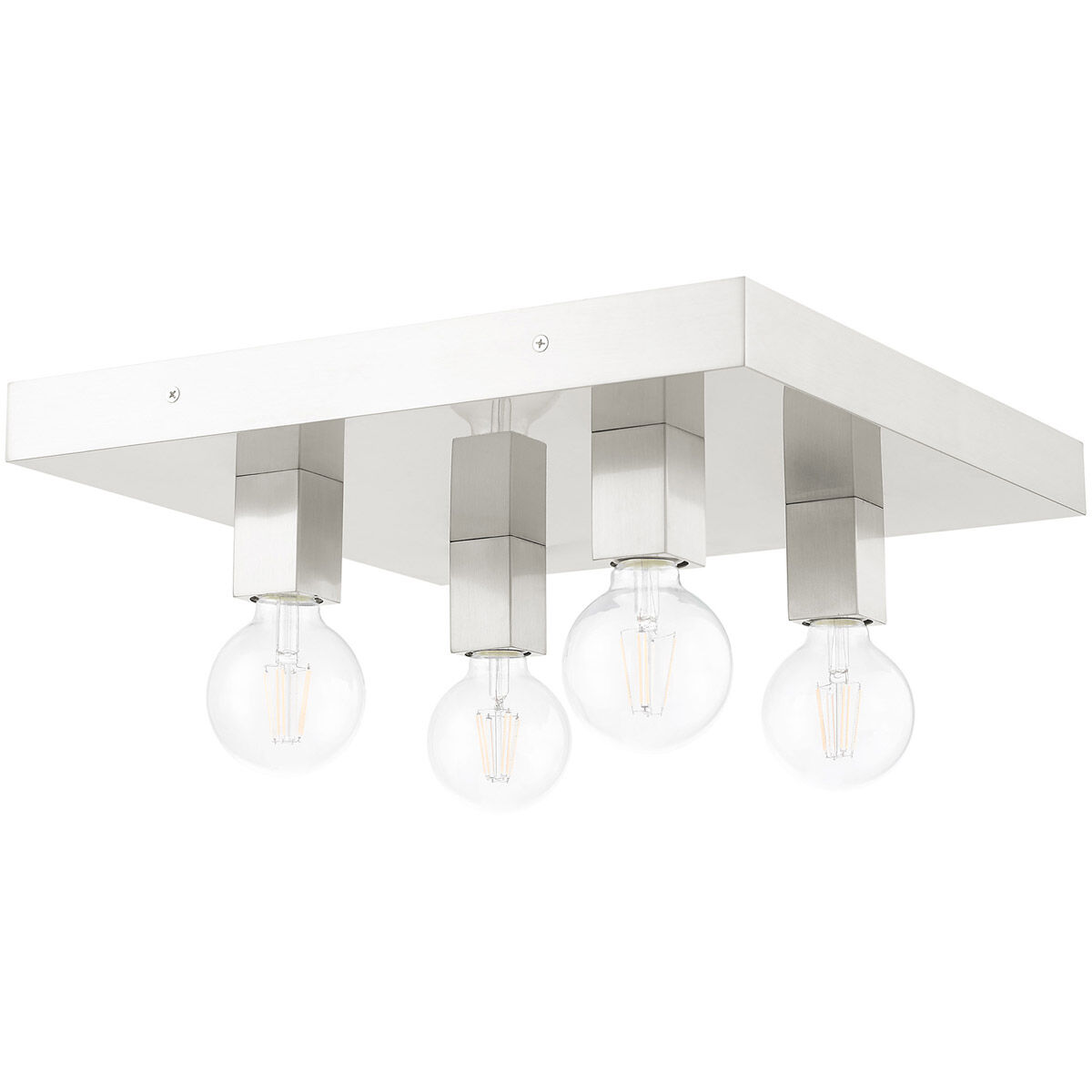 Solna 4 Light 16 inch Brushed Nickel Flush Mount Ceiling Light