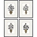 Midnight Bouquet Black and Neutral and Multi Framed Art