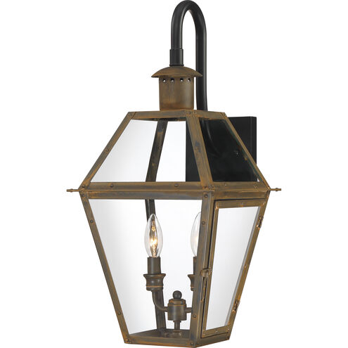 Rue De Royal 2 Light 23 inch Industrial Bronze Outdoor Wall Lantern