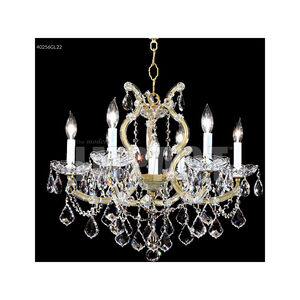 Maria Theresa 7 Light 23 inch Gold Lustre Crystal Chandelier Ceiling Light