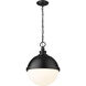 Peyton 2 Light 14.5 inch Matte Black Pendant Ceiling Light
