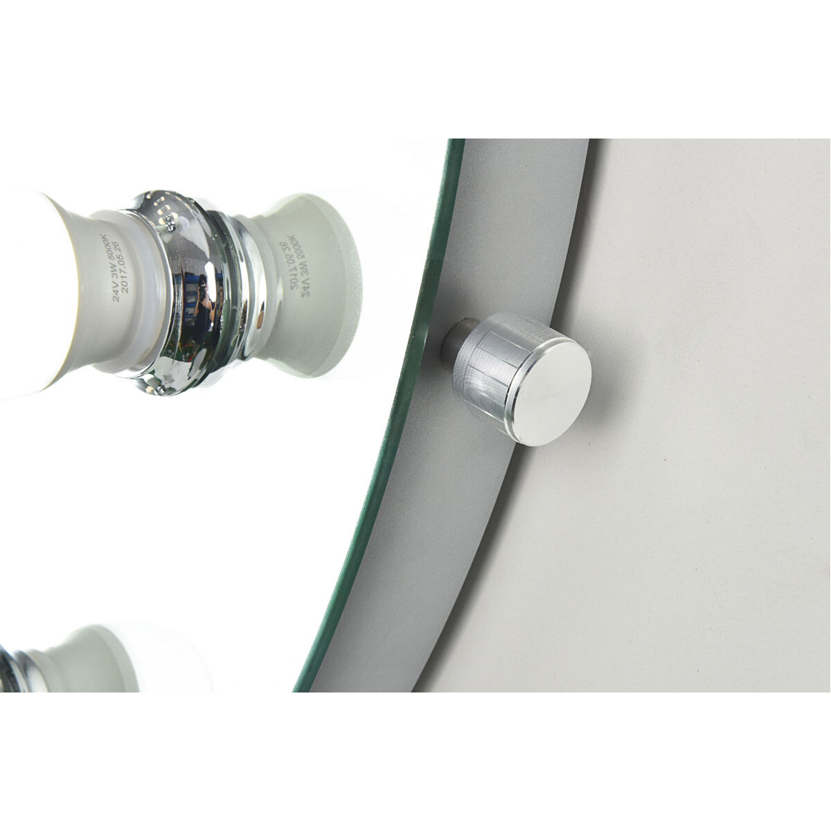 Hollywood 27.5 X 27.5 inch Silver Lighted Wall Mirror