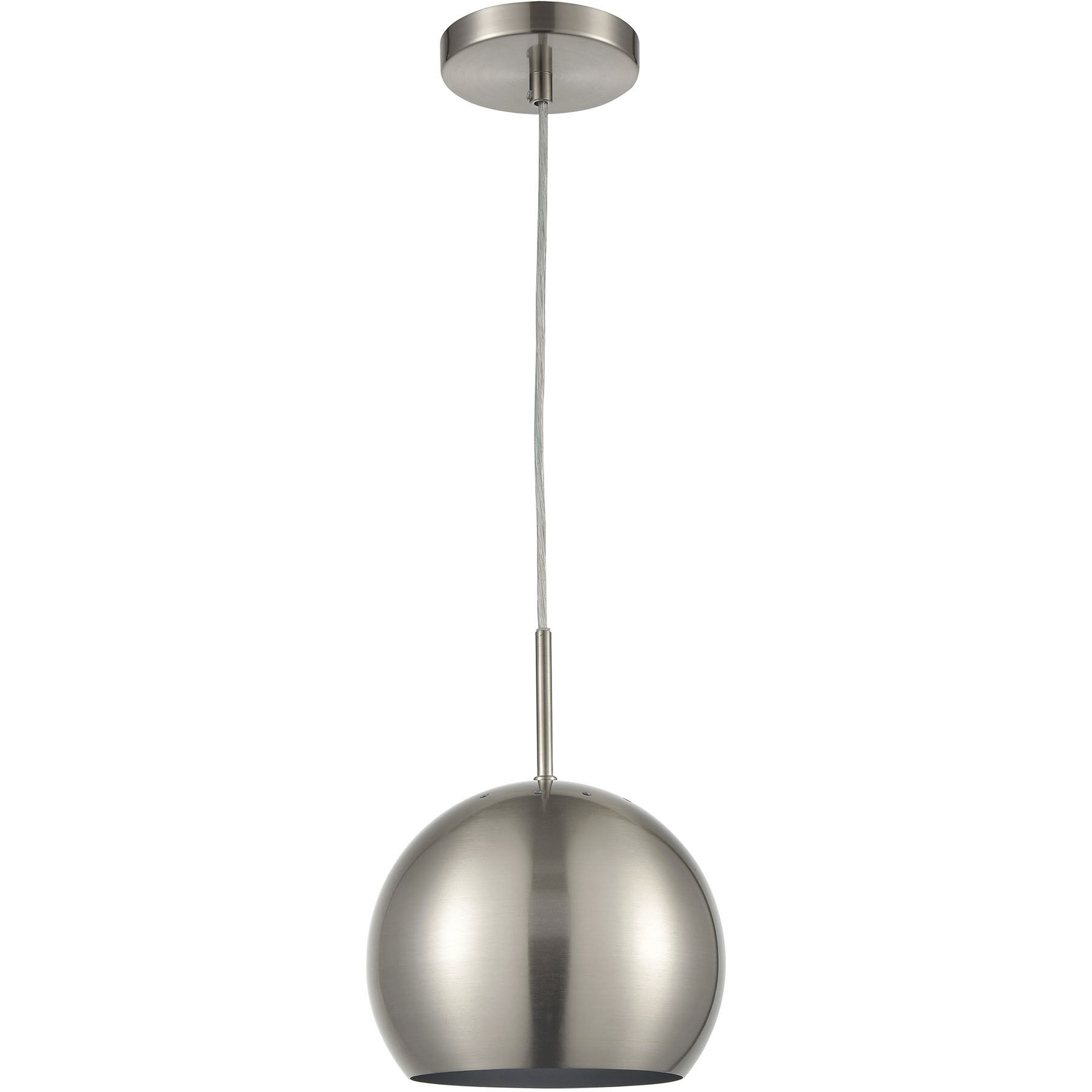 Salt Rim 1 Light 8 inch Brushed Nickel Mini Pendant Ceiling Light