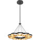 Maestro LED 32.25 inch Black/Gold Chandelier Ceiling Light in Black and Gold