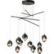 Chrysalis 10 Light 37.2 inch Black Mobile Pendant Ceiling Light in Black Crystal, Small