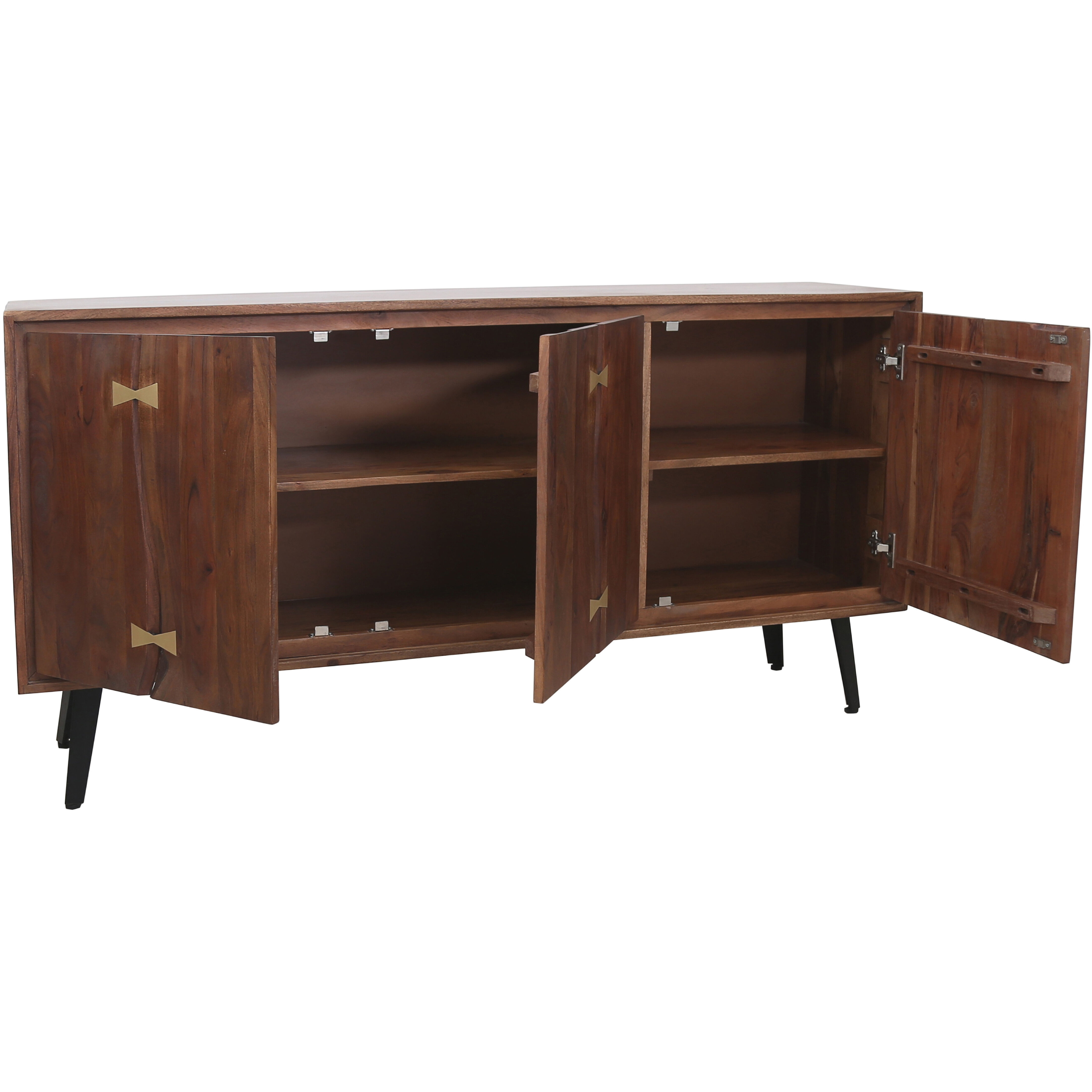 Asther 63 X 17.7 inch Natural and Black Sideboard