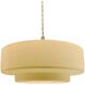 Radiance 1 Light 14.5 inch Muted Yellow and Brushed Brass Pendant Ceiling Light