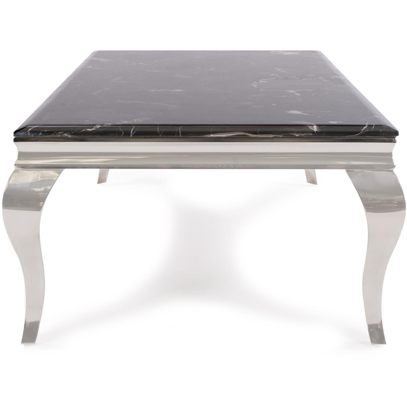 Lexiss 53 X 17 inch Black/Silver Coffee Table