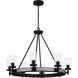 Alpine 8 Light 32 inch Earth Black Chandelier Ceiling Light