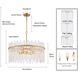 Icicles 8 Light 30 inch Natural Brass Pendant Ceiling Light, Converts to Semi Flush