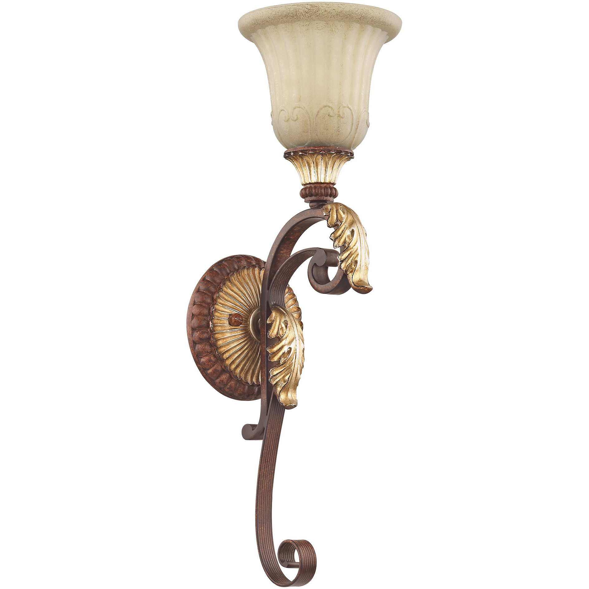 Villa Verona 1 Light 6 inch Verona Bronze with Aged Gold Leaf Accents Wall Sconce Wall Light