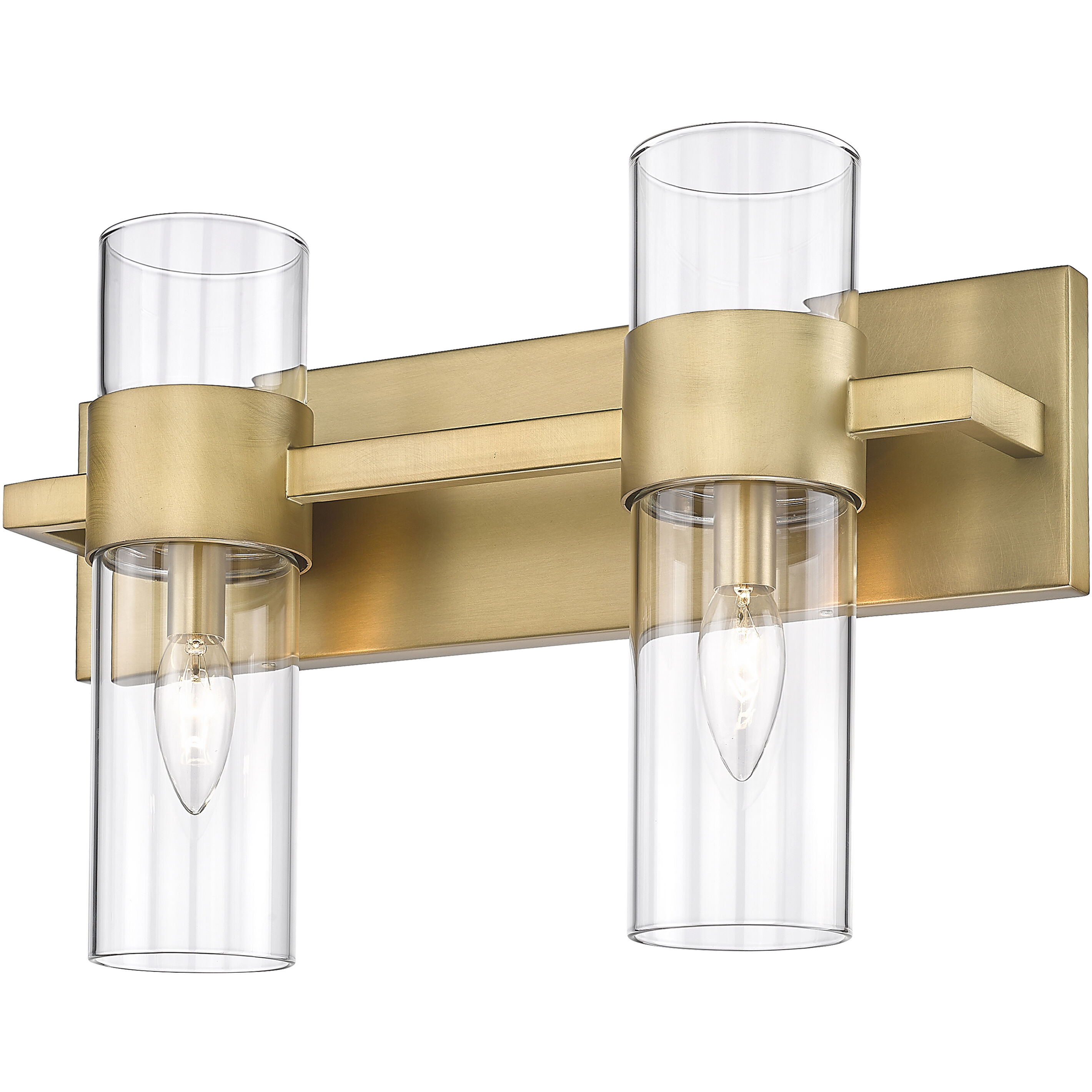 Lawson 2 Light 17 inch Rubbed Brass Vanity Wall Light in Rubbed Bronze