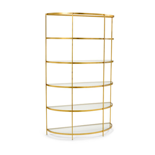 Wildwood 83 X 49 inch Antique Gold Leaf Etagere