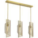 Hillbourne Linear Chandelier Ceiling Light in Warm Brass