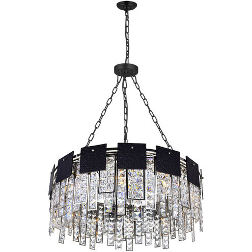 Glacier 10 Light 32 inch Polished Nickel Down Chandelier Ceiling Light