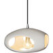 Radiance Collection 1 Light 12 inch Polished Chrome and Matte White and Black Pendant Ceiling Light