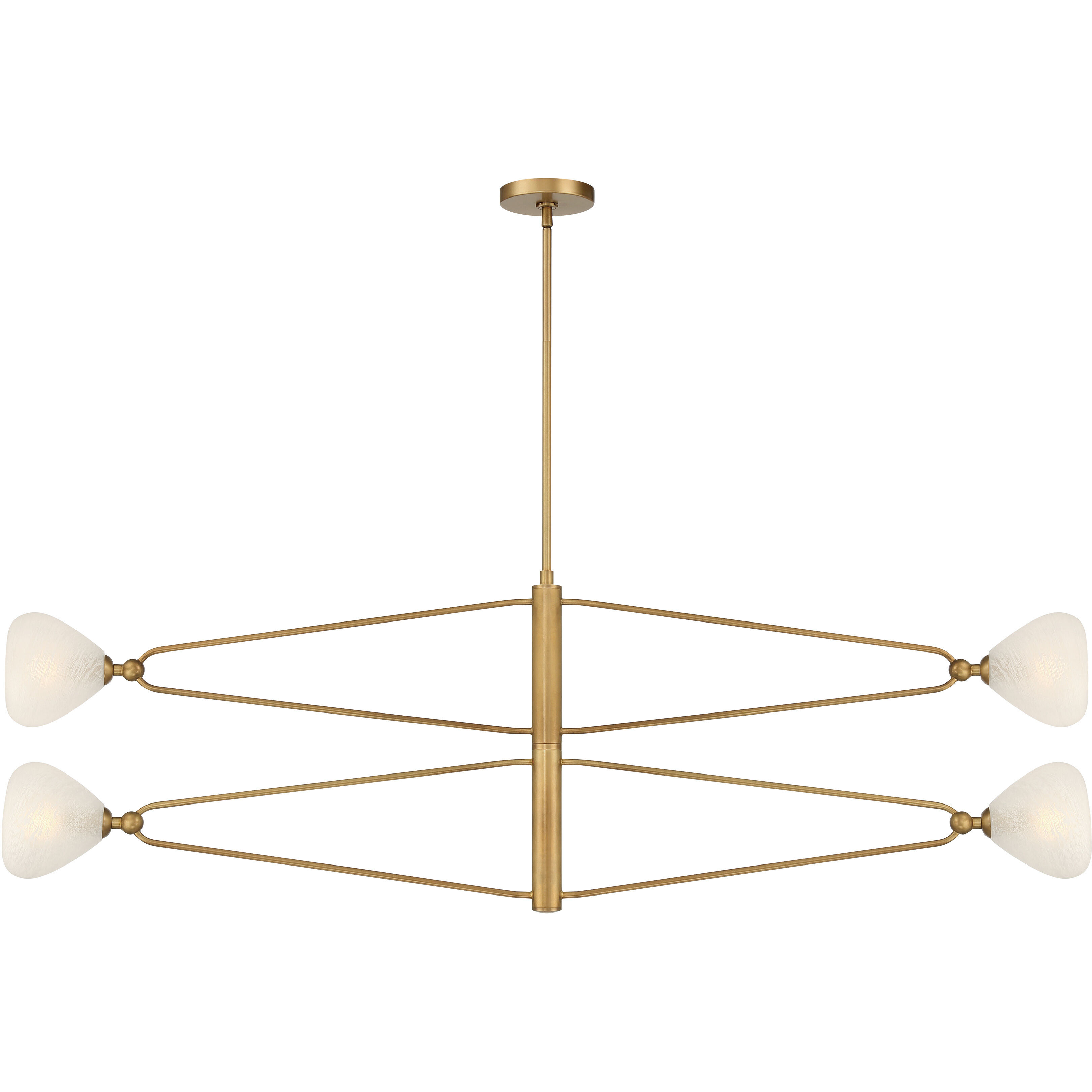 Orion 4 Light 53 inch Legacy Brass Chandelier Ceiling Light