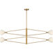 Orion 4 Light 53 inch Legacy Brass Chandelier Ceiling Light