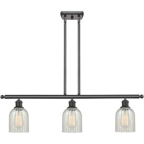 Ballston Caledonia LED 42 inch Oil Rubbed Bronze Island Light Ceiling Light in Mouchette Glass, Ballston