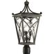 Cadence 3 Light 23 inch Oil Rubbed Bronze Outdoor Post Lantern, Design Series