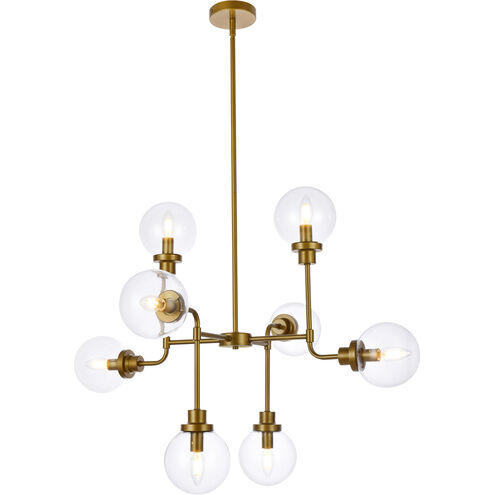 Hanson 8 Light 36 inch Brass Pendant Ceiling Light