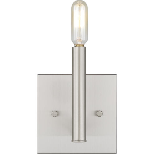Vector 1 Light 5 inch Brushed Nickel Wall Bath Fixture Wall Light