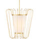 Postscript 1 Light 22.5 inch Contemporary Gold Leaf Pendant Ceiling Light