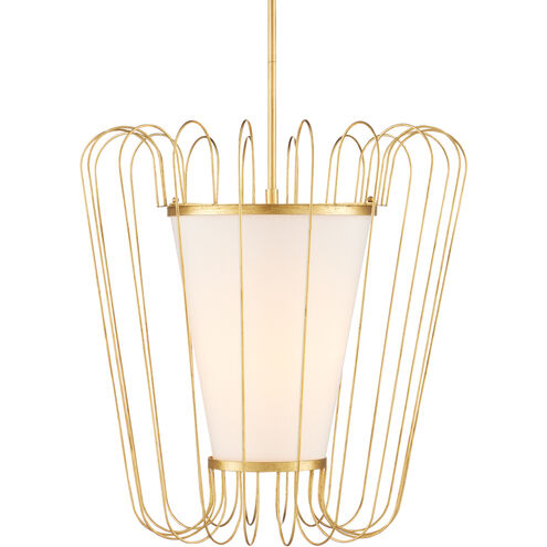 Postscript 1 Light 22.5 inch Contemporary Gold Leaf Pendant Ceiling Light