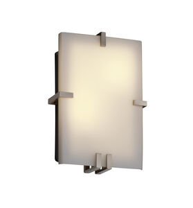 Fusion 2 Light 9 inch Brushed Nickel ADA Wall Sconce Wall Light in Opal, Incandescent