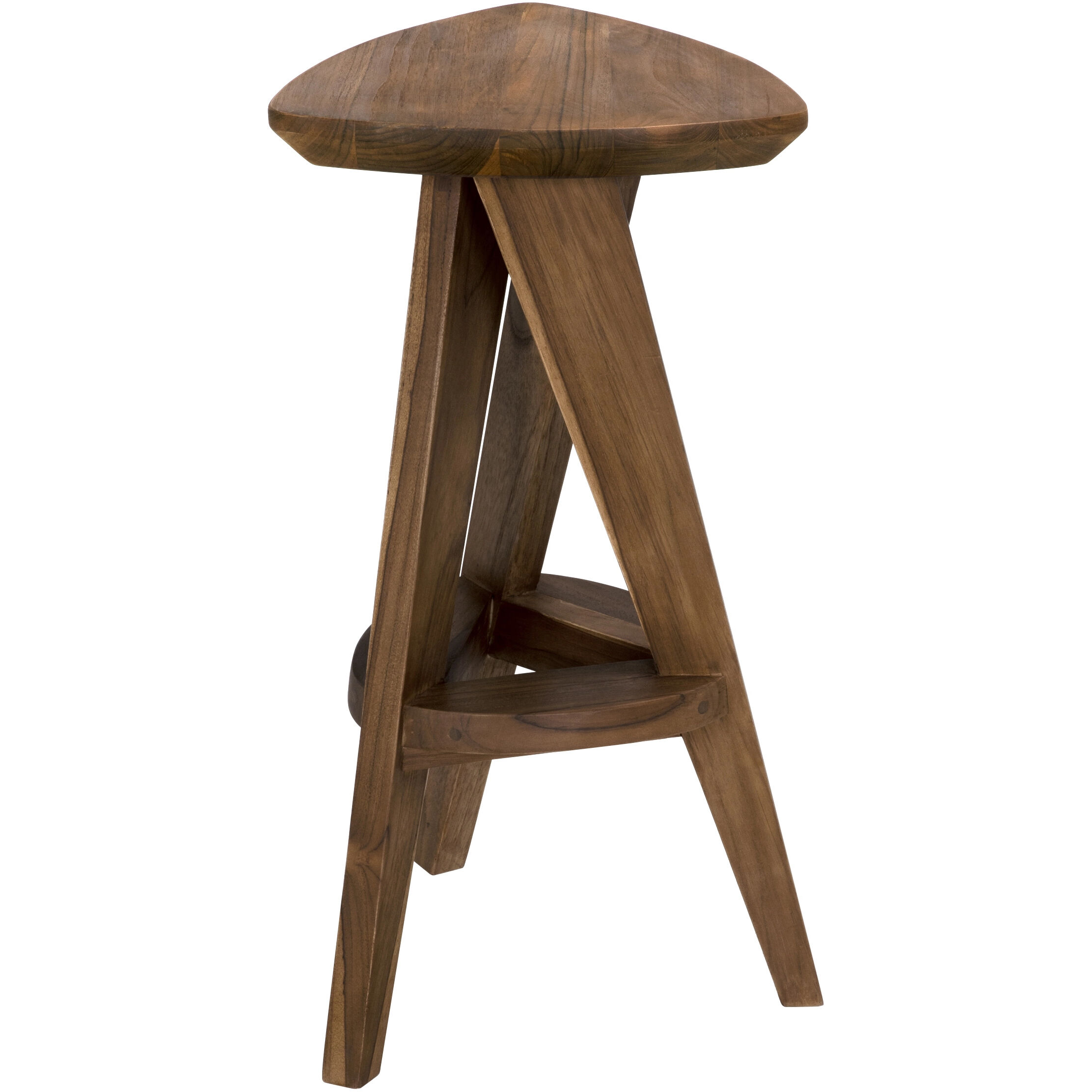 Twist 26.5 inch Teak Counter Stool