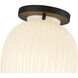 Alora Mood Cherise 1 Light 6.75 inch Matte Black Semi-Flush Mount Ceiling Light