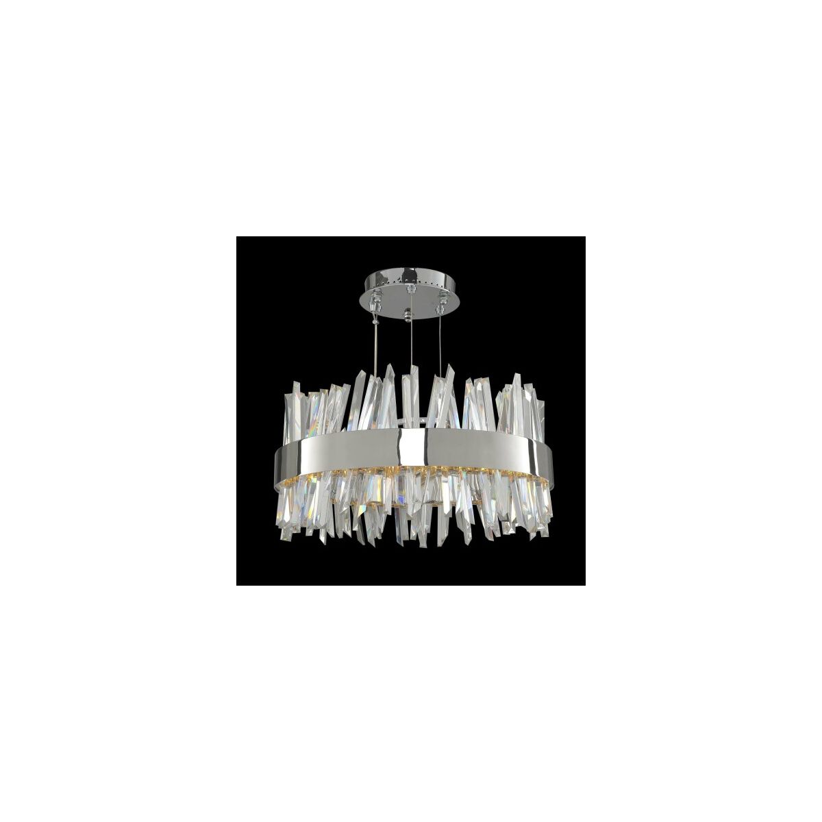 Glacier LED 20 inch Chrome Pendant Ceiling Light