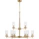 Sean Lavin Zire 9 Light 32 inch Satin Brass Chandelier Ceiling Light