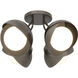 Brooklyn 4 Light 15.8 inch Oil Rubbed Bronze and Dark Smoke Semi-Flush Ceiling Light in Oil Rubbed Bronze/Dark Smoke