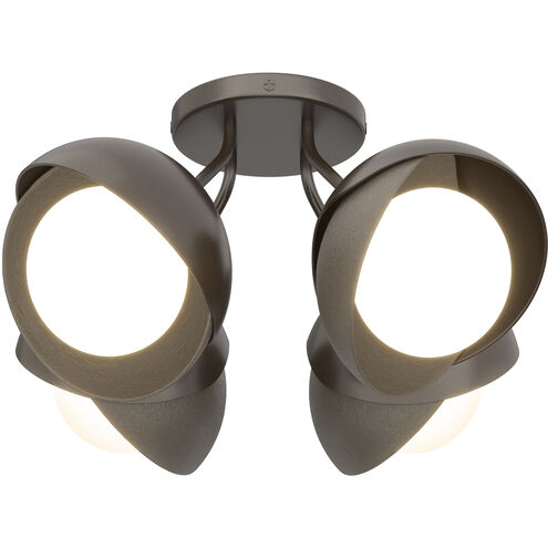 Brooklyn 4 Light 15.8 inch Oil Rubbed Bronze and Dark Smoke Semi-Flush Ceiling Light in Oil Rubbed Bronze/Dark Smoke