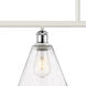 Ballston Ballston Cone 4 Light 48 inch White and Polished Chrome Island Light Ceiling Light in Seedy Glass