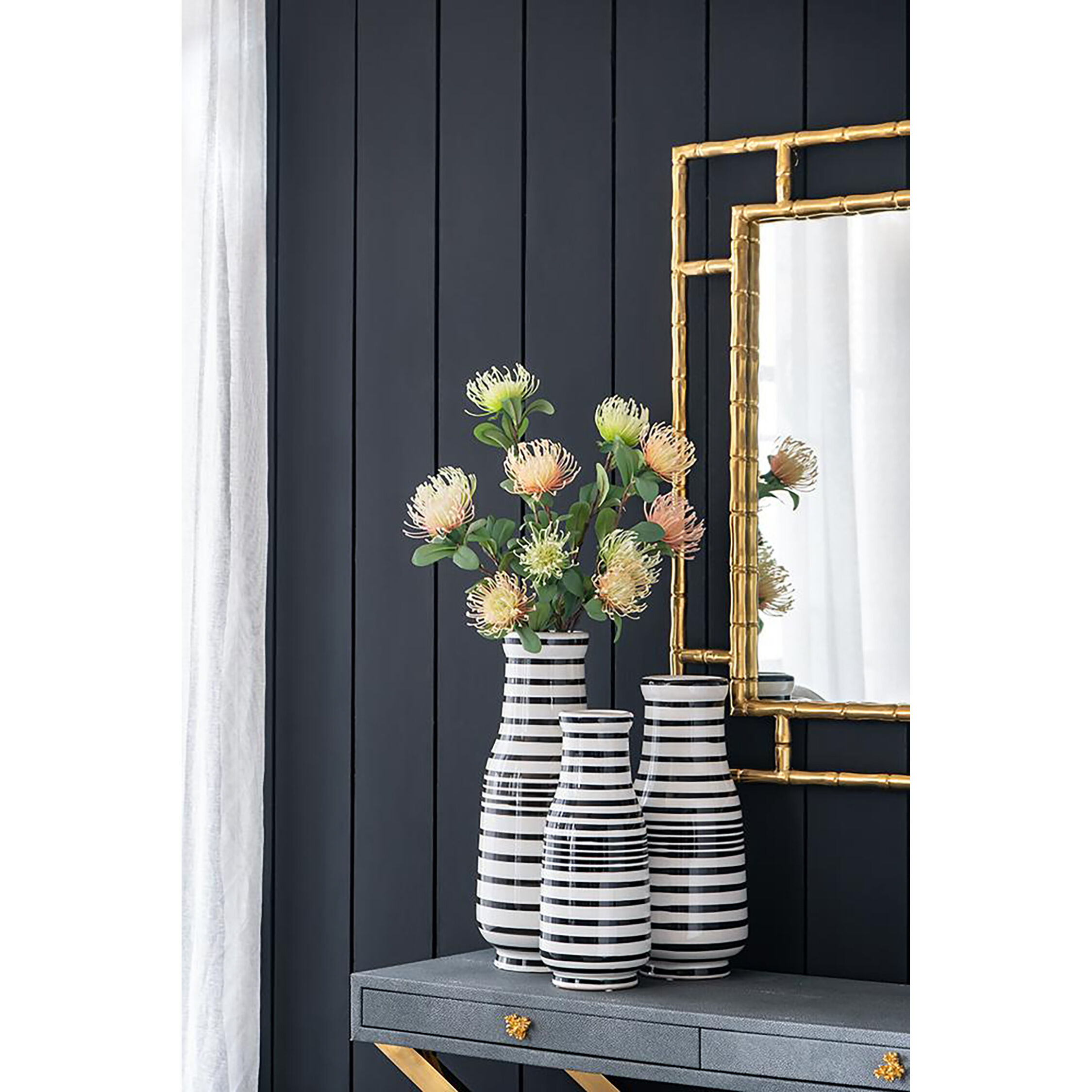 Striped 18 X 7 inch Vase